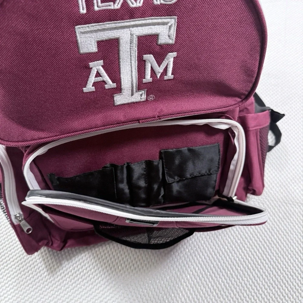Texas A&M Aggies Maroon Multi-Pocket Backpack Laptop School Travel NCAA Bag